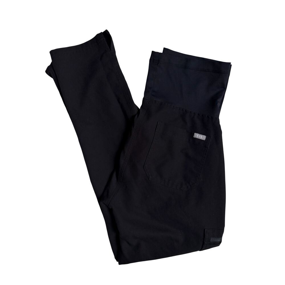 FIGS YOLA Skinny Maternity Scrub Pants (Black) - Small